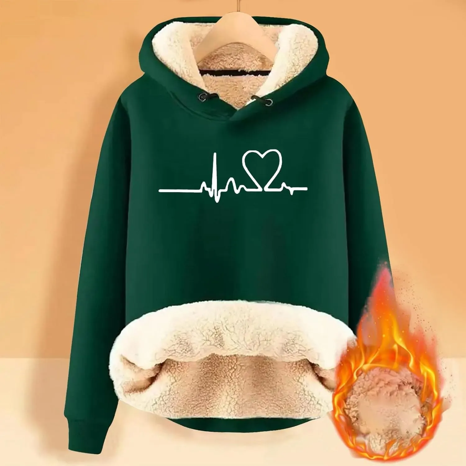 Hoodies for Women Oversized Graphic Sweatshirts Fleece Sherpa Pullover Hooded Trendy Casual Printed Hoodies