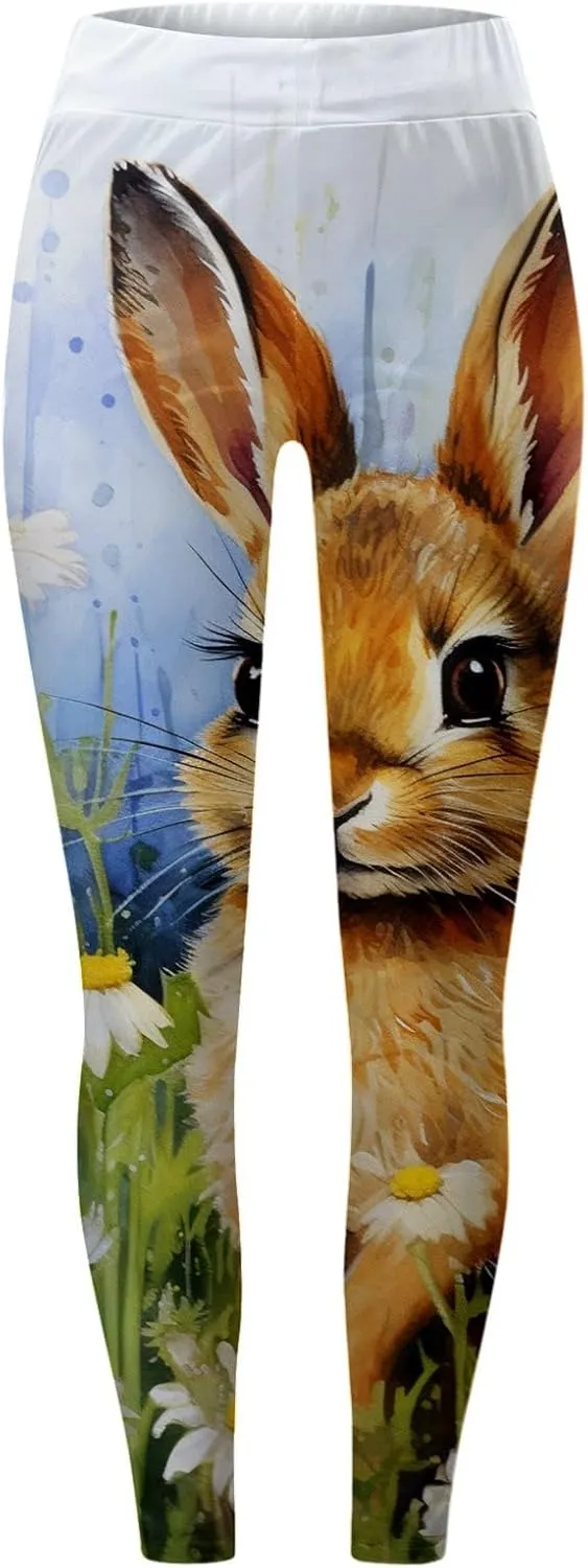 Joggers High Waisted Tummy Control Graphic Leggings for Women Sporty Gym Scrunch Butt Athletic Tights Skimpy Seamless
