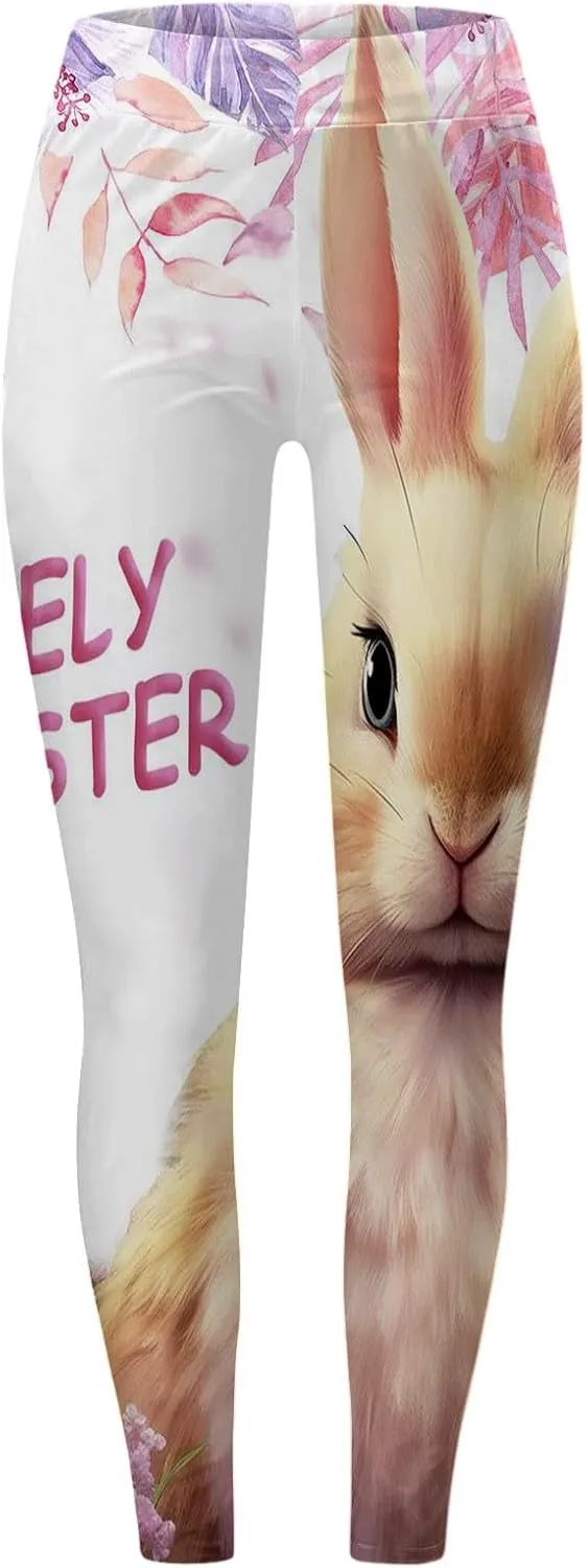 Joggers High Waisted Tummy Control Graphic Leggings for Women Sporty Gym Scrunch Butt Athletic Tights Skimpy Seamless