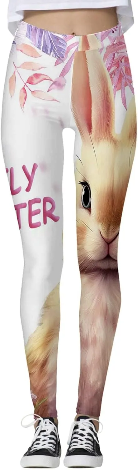 Joggers High Waisted Tummy Control Graphic Leggings for Women Sporty Gym Scrunch Butt Athletic Tights Skimpy Seamless