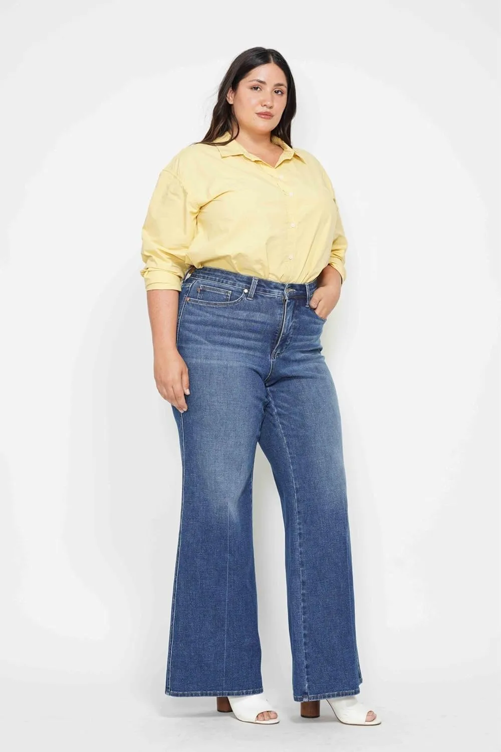 Judy Blue Product Image High-Waisted Tummy Control Retro Wide Jeans, 88847