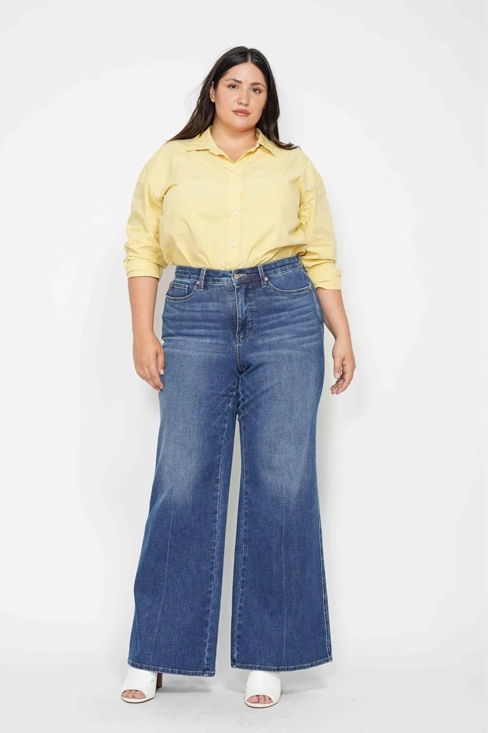 Judy Blue Product Image High-Waisted Tummy Control Retro Wide Jeans, 88847