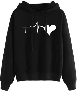 LCMTWX Casual Sweater Long-sleeved Hooded Printed Women’s Women's Hoodies & Sweatshirts Short Zip up Hoodie Women