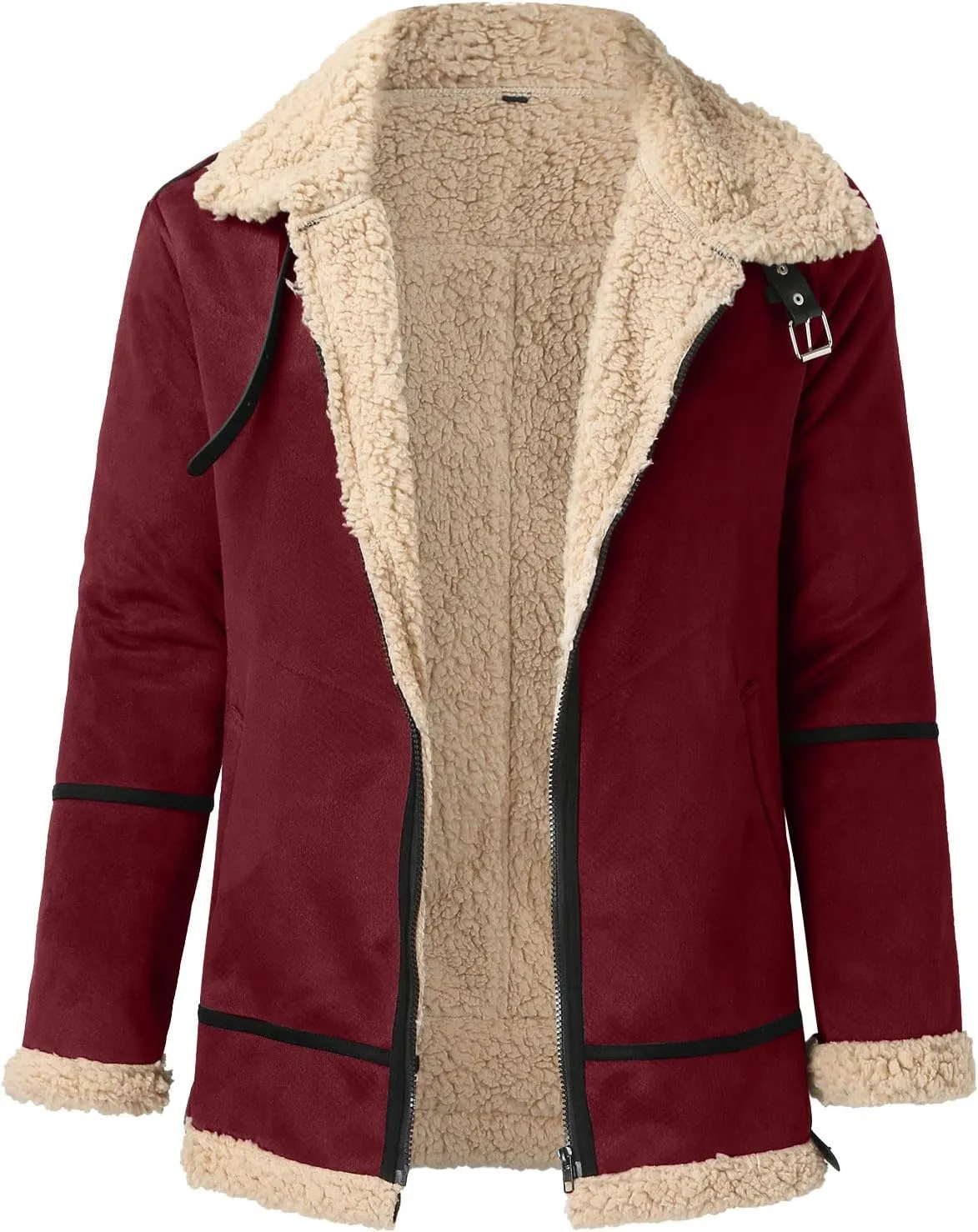 LCMTWX Men's Thicken Warm Winter Coat Stand Collar Knitted Splice Sweater Coat Casual Cardigan Stylish Outwear Winter