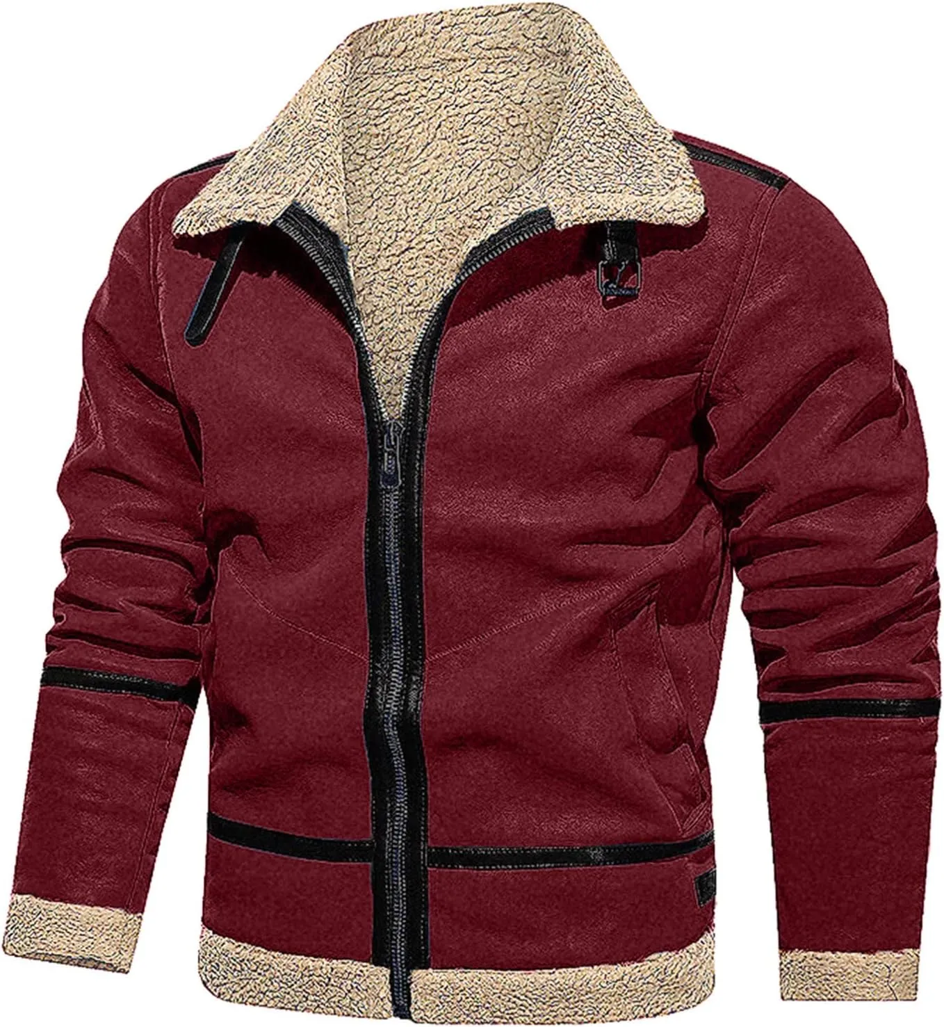 LCMTWX Men's Thicken Warm Winter Coat Stand Collar Knitted Splice Sweater Coat Casual Cardigan Stylish Outwear Winter