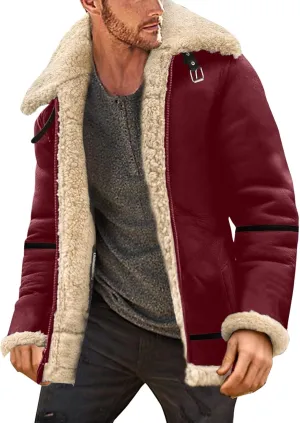 LCMTWX Men's Thicken Warm Winter Coat Stand Collar Knitted Splice Sweater Coat Casual Cardigan Stylish Outwear Winter