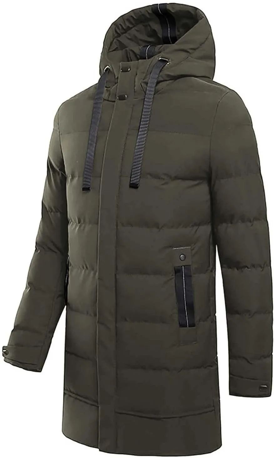 LCMTWX Men'S Winter Coats Solid Zipper Hooded Loose Outdoor Cotton Coat Top Blouse Jacket Warm Jackets For Men Hooded Mens