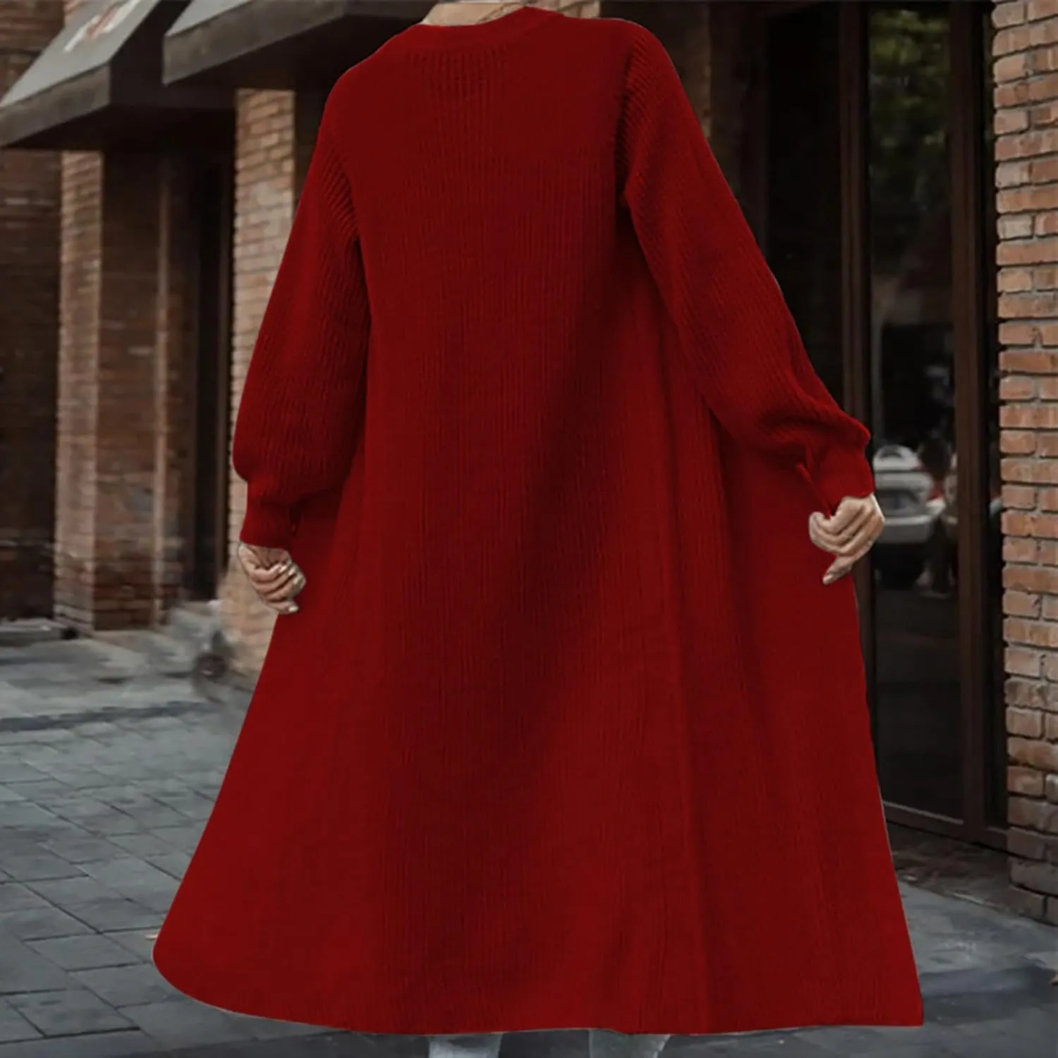 Lightweight Knit Cardigan for Women Long Sleeve Open Front Cardigan Sweaters for Summer Office Wear Solid Knit Ribbed Coat
