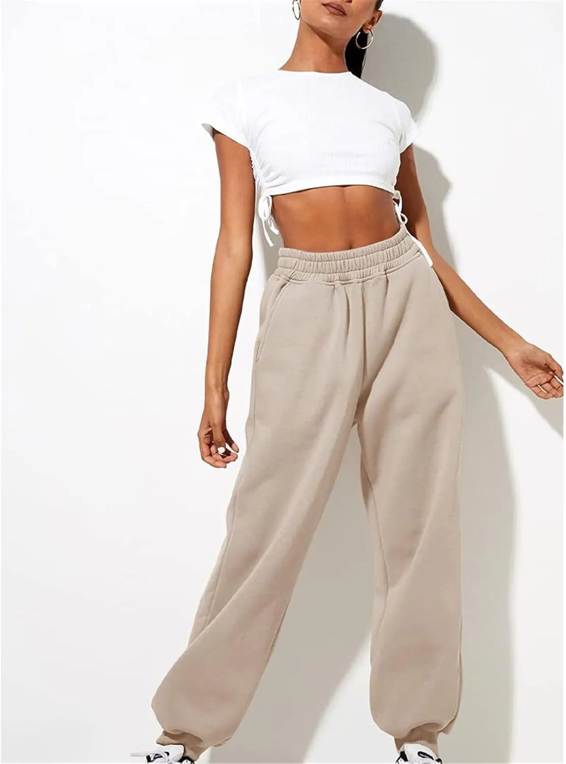 Litetao Women’s Fall Baggy Fleece Sweatpants Gym Joggers Pants Athletic Sporty Trousers Cute Sweatpants for Teen Girls A3092