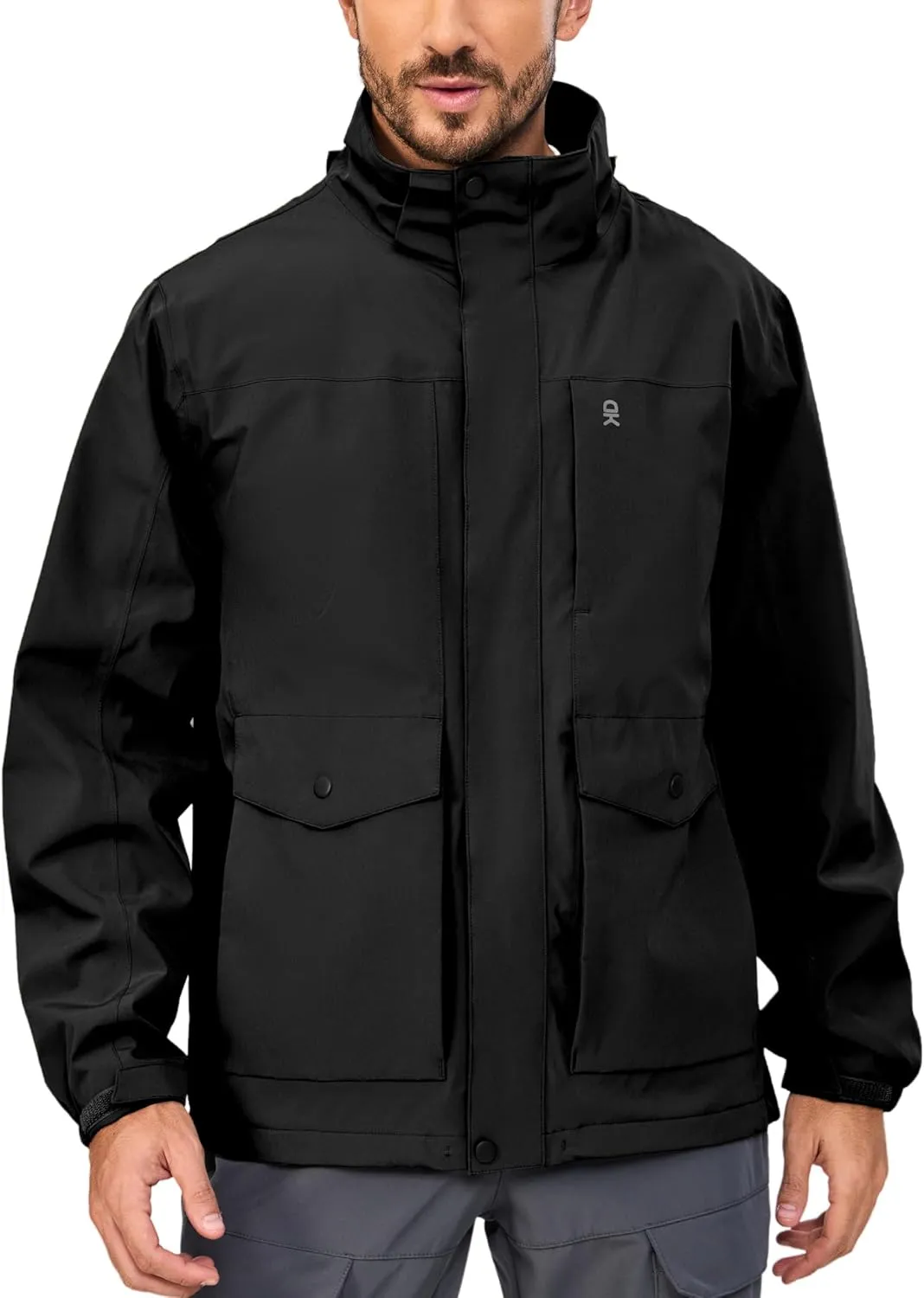 Little Donkey Andy Men's Lightweight Jacket Fleece Lined Detachable Hooded Waterproof Jackets Winter Hiking Windbreaker