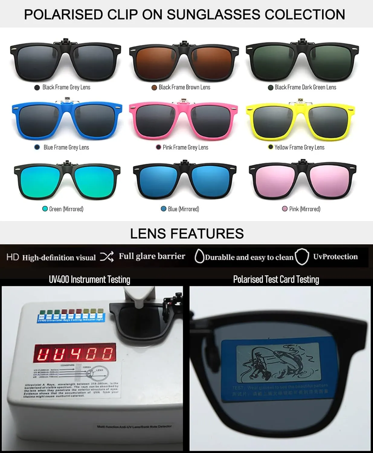 Long Keeper Kids Polarized Clip On Sunglasses Teen Boys Girls Square Flip Up Clip-on Sunglasses Over Glasses