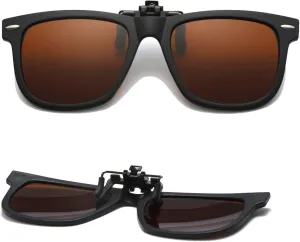 Long Keeper Kids Polarized Clip On Sunglasses Teen Boys Girls Square Flip Up Clip-on Sunglasses Over Glasses