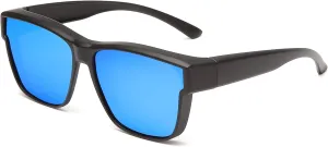 Long Keeper Wrap Around Polarized Sunglasses - Women Men Oversized Lightweight Wear Over Prescription Glasses