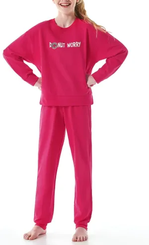 Long pyjamas, with cuffs, organic cotton, size 140/176 cm girls Pyjamas set