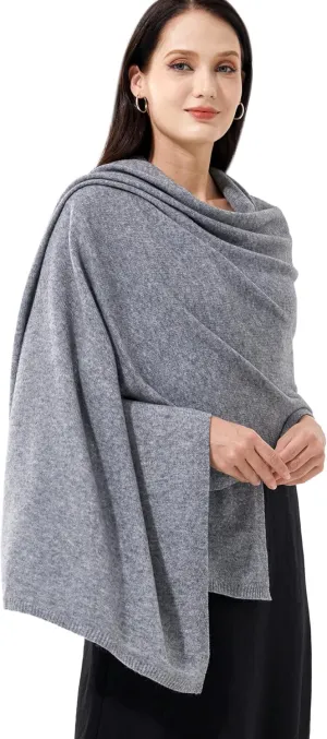 Luxury 100% Cashmere Wrap Soft Scarf Stole Knitted Shawl for Women Wayfarer Travel Extra Large 87"x28"