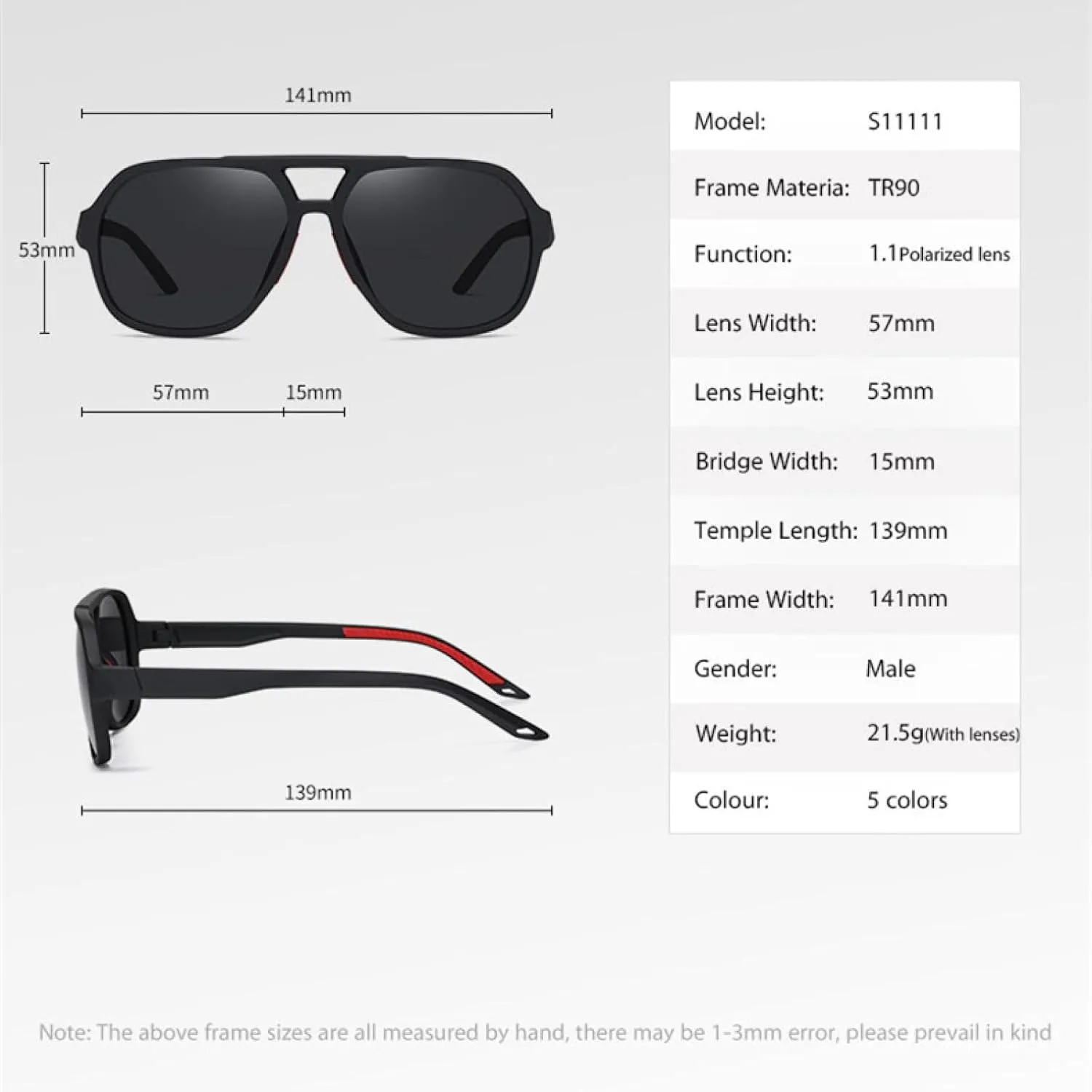 Men Polarized Sunglasses Uv400 Women Frame Driving Fishing Shade