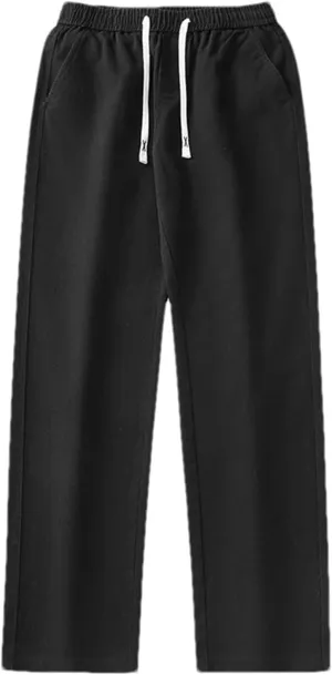 Men Spring and Autumn Japanese Retro Workwear Casual Pants Men's Cotton Elastic Waist Loose Simple Straight Trousers