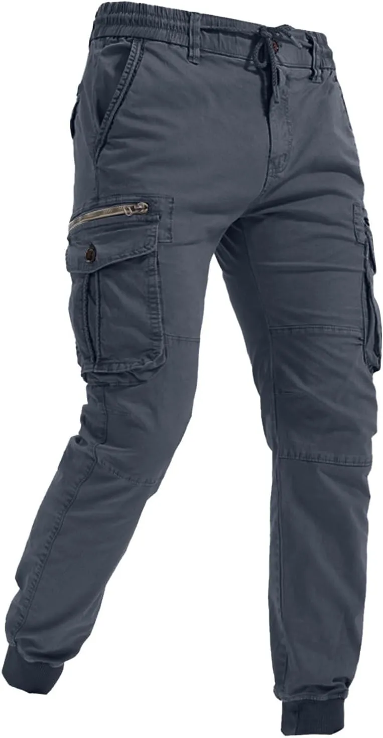 Mens Cargo Joggers Pants White Jeans Men Relaxed Fit Sweatpants Dress Pants Stacked Sweatpants Men Long Jogger