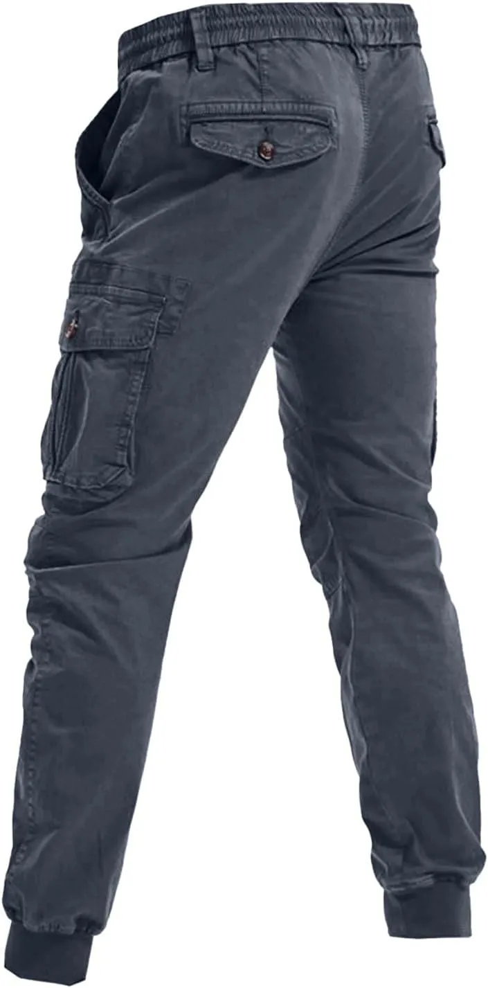 Mens Cargo Joggers Pants White Jeans Men Relaxed Fit Sweatpants Dress Pants Stacked Sweatpants Men Long Jogger