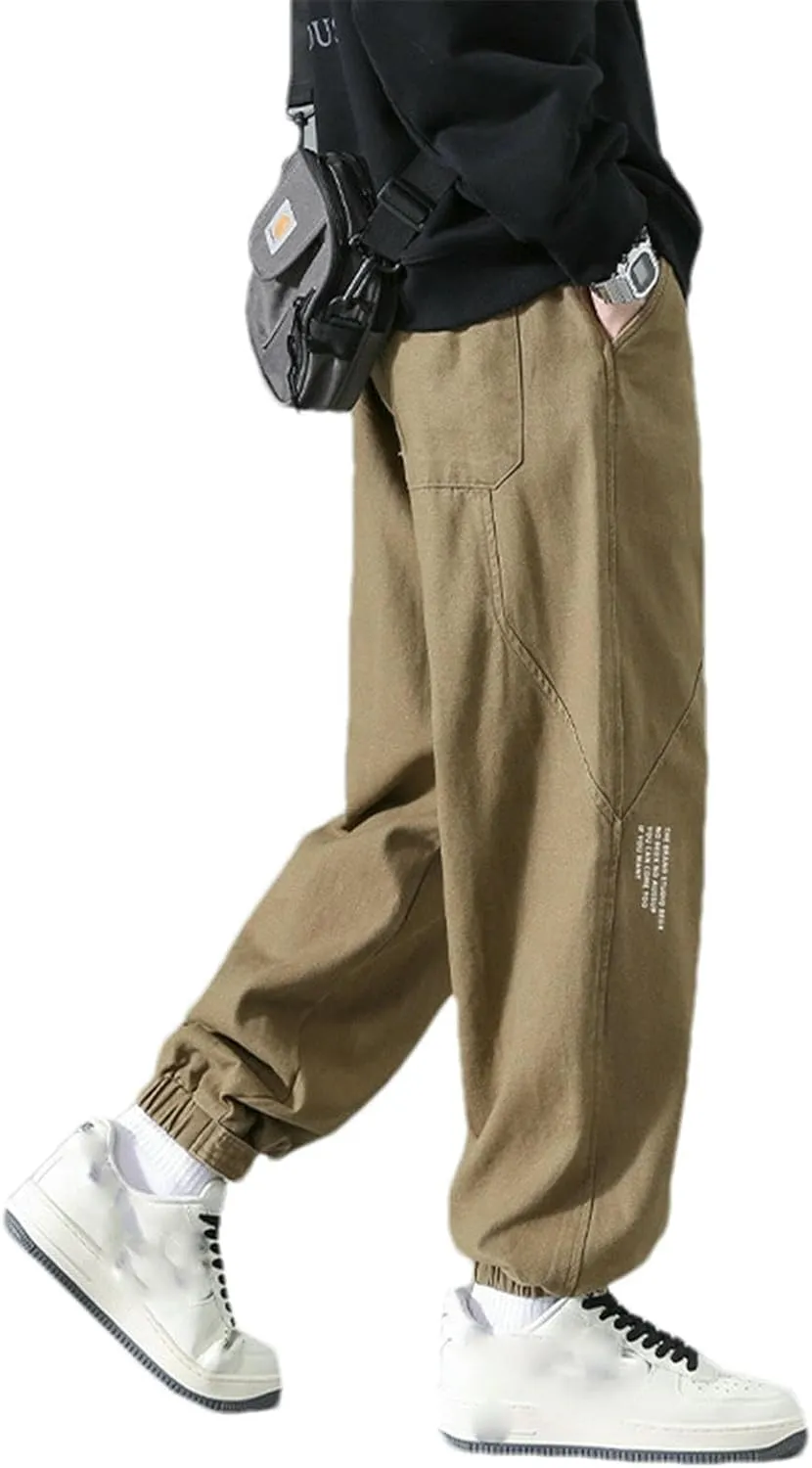Men's Cargo Pants Spring and Autumn Summer Japanese Style Cotton Loose Boys Casual Trousers