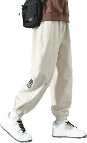 Men's Cargo Pants Spring and Autumn Summer Japanese Style Cotton Loose Boys Casual Trousers