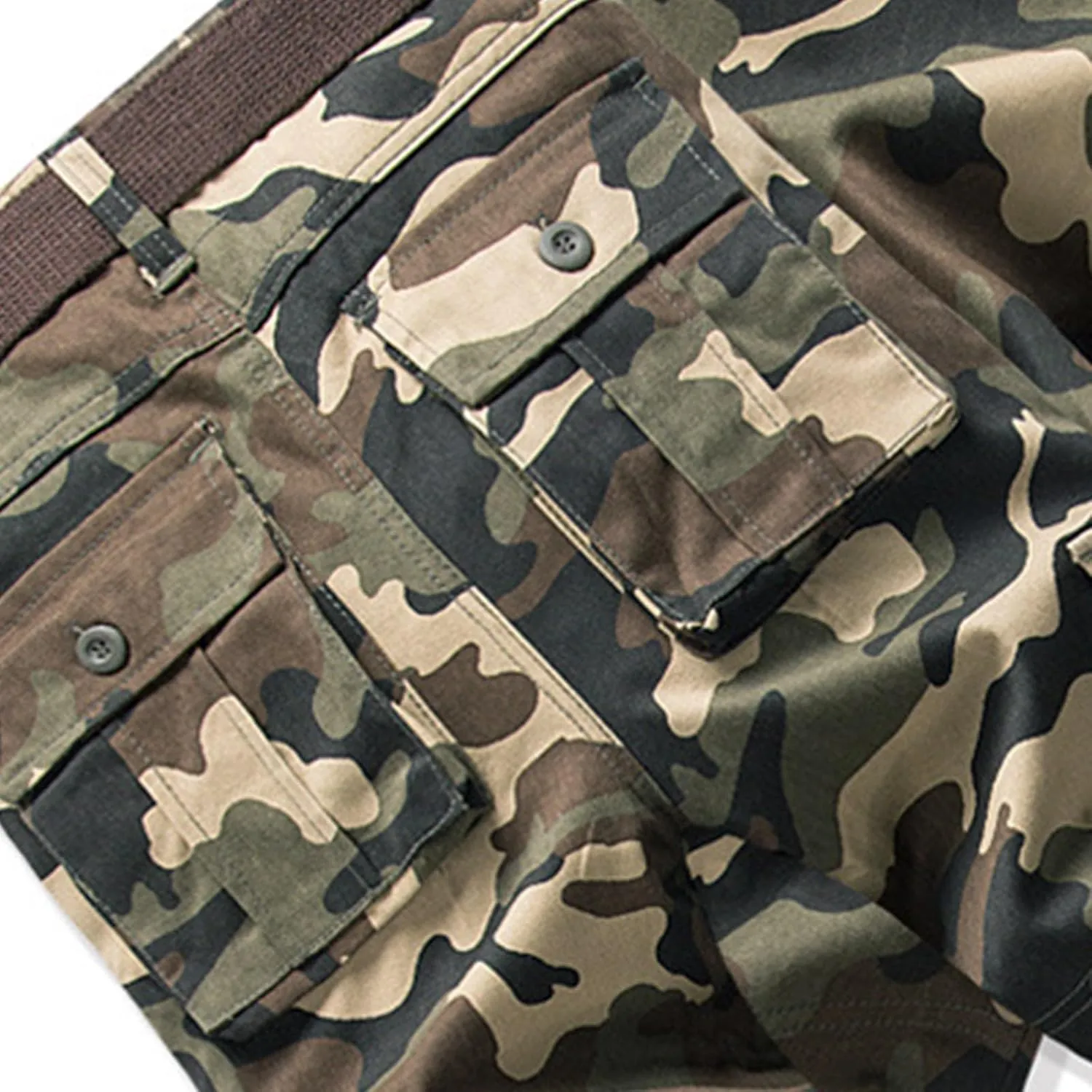 Men's Cargo Sweatpants Fleece Joggers with Large Pockets Loose Soft Pants Rainproof Open Bottom Athletic Pants Men