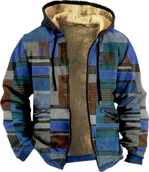Men's Fashion Novelty Sweatshirts Long Sleeve Zipper Hooded Plus Size Coat Novelty Sweatshirts for Men