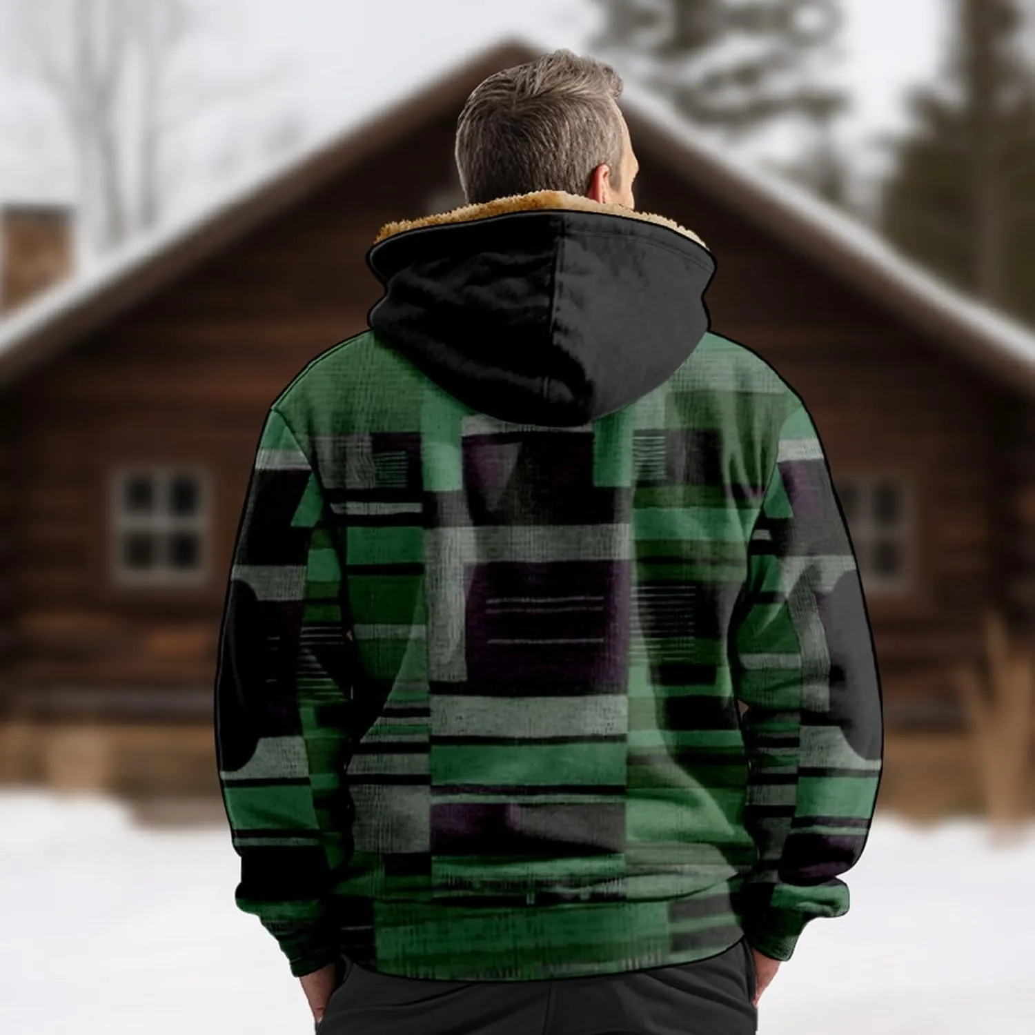 Men's Fashion Novelty Sweatshirts Long Sleeve Zipper Hooded Plus Size Coat Novelty Sweatshirts for Men