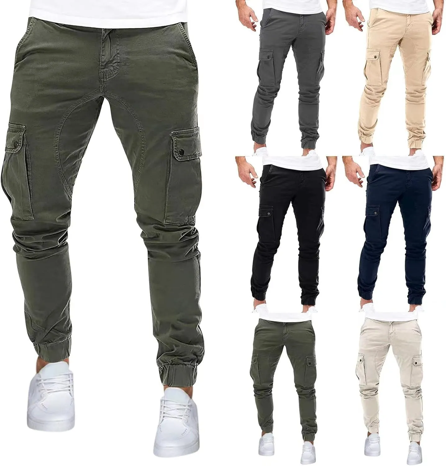 Mens Hiking Tactical Cargo Pants Outdoor Athletic Lightweight Army Work Outdoor Training Trousers with Pockets