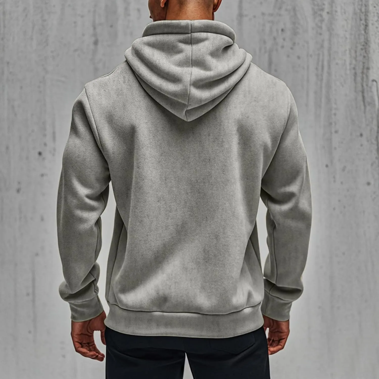 Men's Hooded Sweatshirts Fleece Jackets Warm Comfortable Solid Color Zipper Coats Long Sleeves Autumn Winter