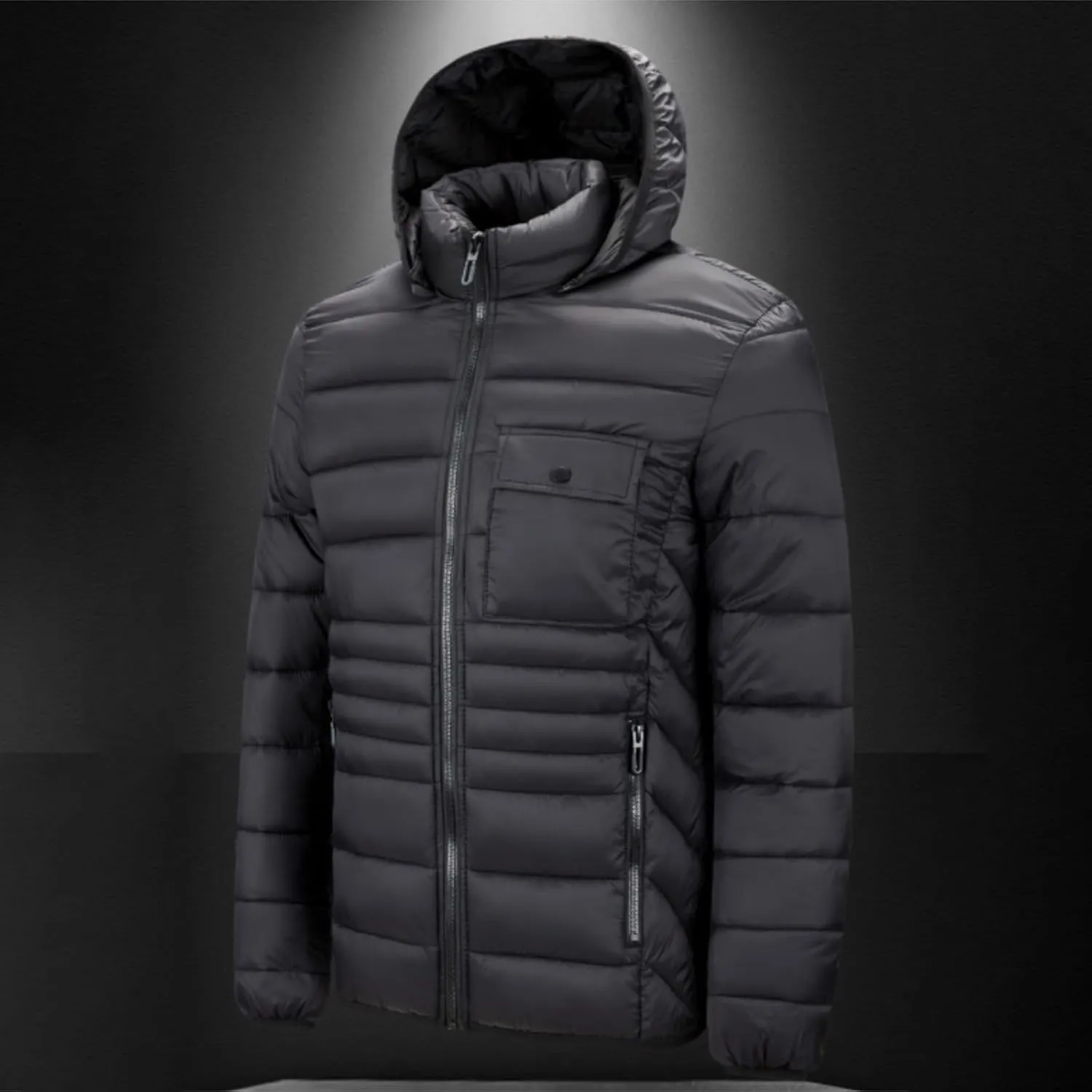 Men's Hooded Winter Coat Unisex Winter ThiWarm Down Jacket with Windproof Hooded Collar Winter Jacket Coat Mens