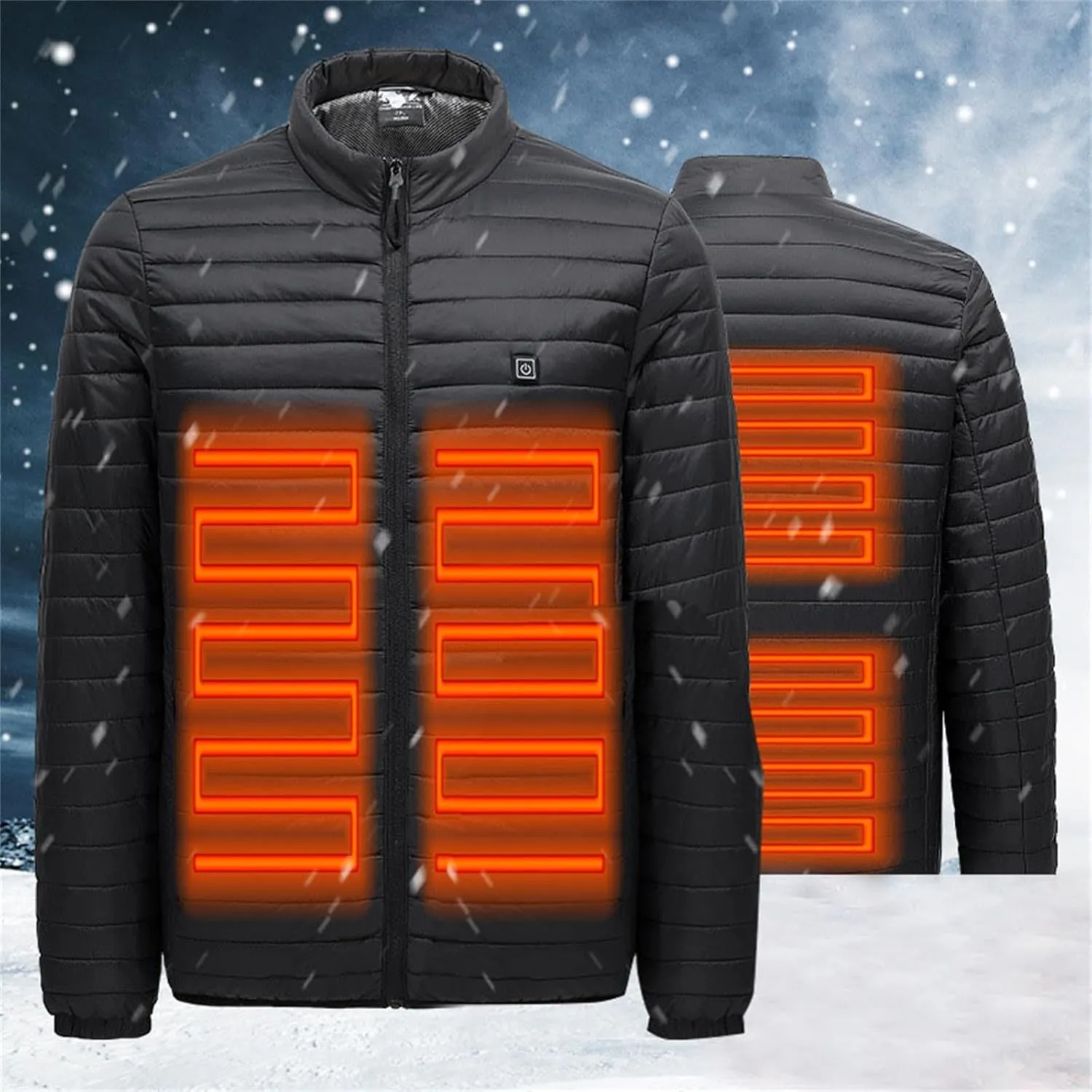 Men's Hooded Winter Coat Unisex Winter ThiWarm Down Jacket with Windproof Hooded Collar Winter Jacket Coat Mens