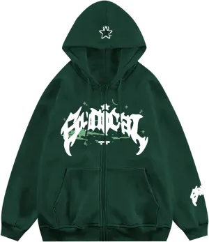 Mens Hoodies Zip Up Fleece Lined Pullover Relaxed Comfortable Tops Graphic Printed Long Sleeved Sweatshirt