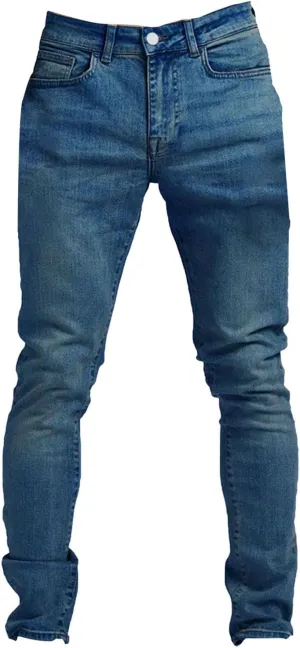 Mens Jeans Vintage Skinny Slim Fit Tapered Leg Denim Pants Casual Fashion Heavyweight Outdoor Hiking Classic Trousers