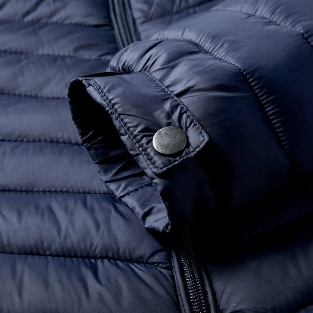 Mens Lightweight Packable Puffer Jacket Hooded Insulated Thermal Puffy Winter Jacket Windbreaker Coat for Hiking Travel