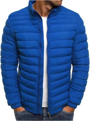 Men's Lightweight Winter Puffer Jacket Quilted Water Resistant Down Coat Jackets for Hiking Camping with Pockets
