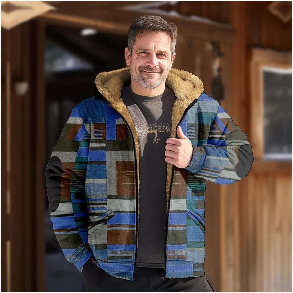 Men's Loose Novelty Sweatshirts Long Sleeve Zipper Hooded Relaxed Coat Novelty Sweatshirts for Men