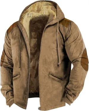 Men's Loose Novelty Sweatshirts Long Sleeve Zipper Hooded Relaxed Coat Novelty Sweatshirts for Men