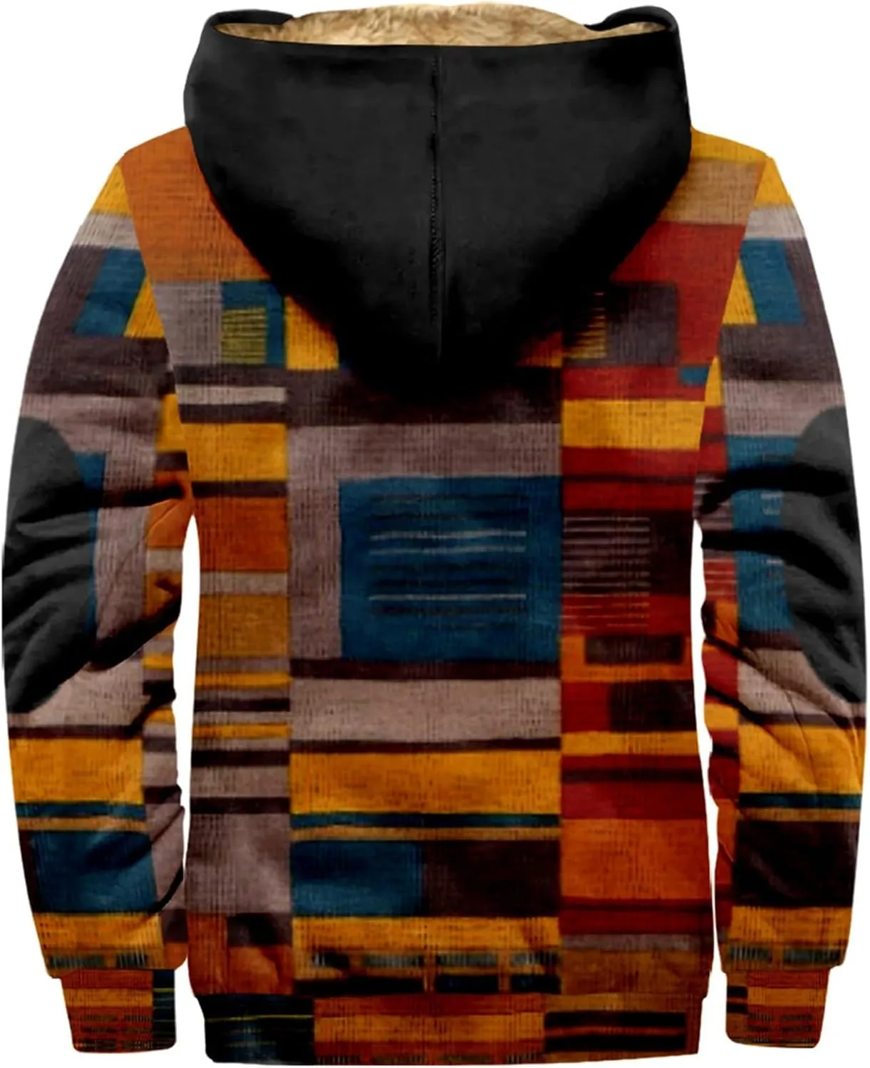 Men's Loose Novelty Sweatshirts Long Sleeve Zipper Hooded Relaxed Coat Novelty Sweatshirts for Men