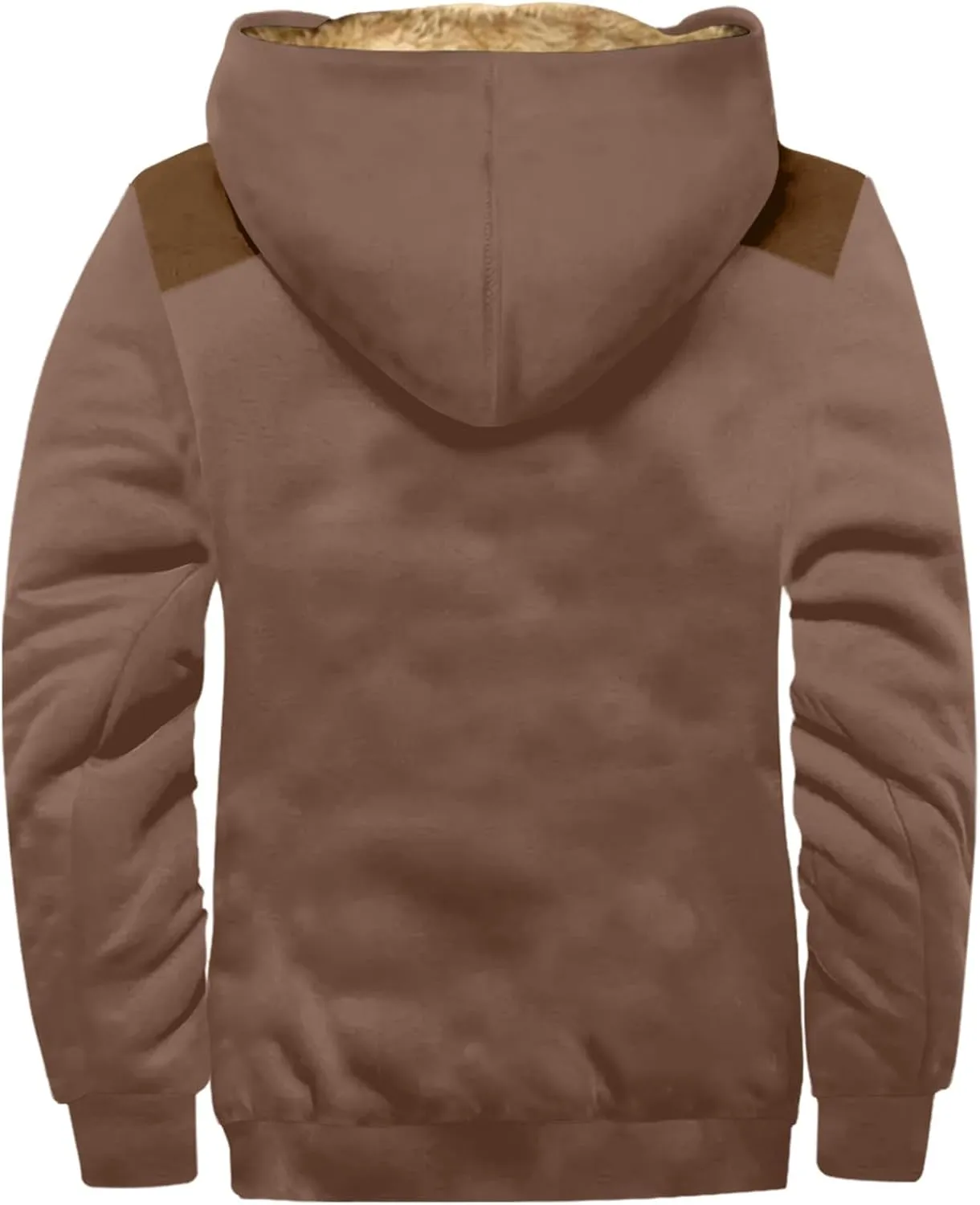 Mens Loose Novelty Sweatshirts Long Sleeve Zipper Hooded Solid Coat Novelty Sweatshirts for Men