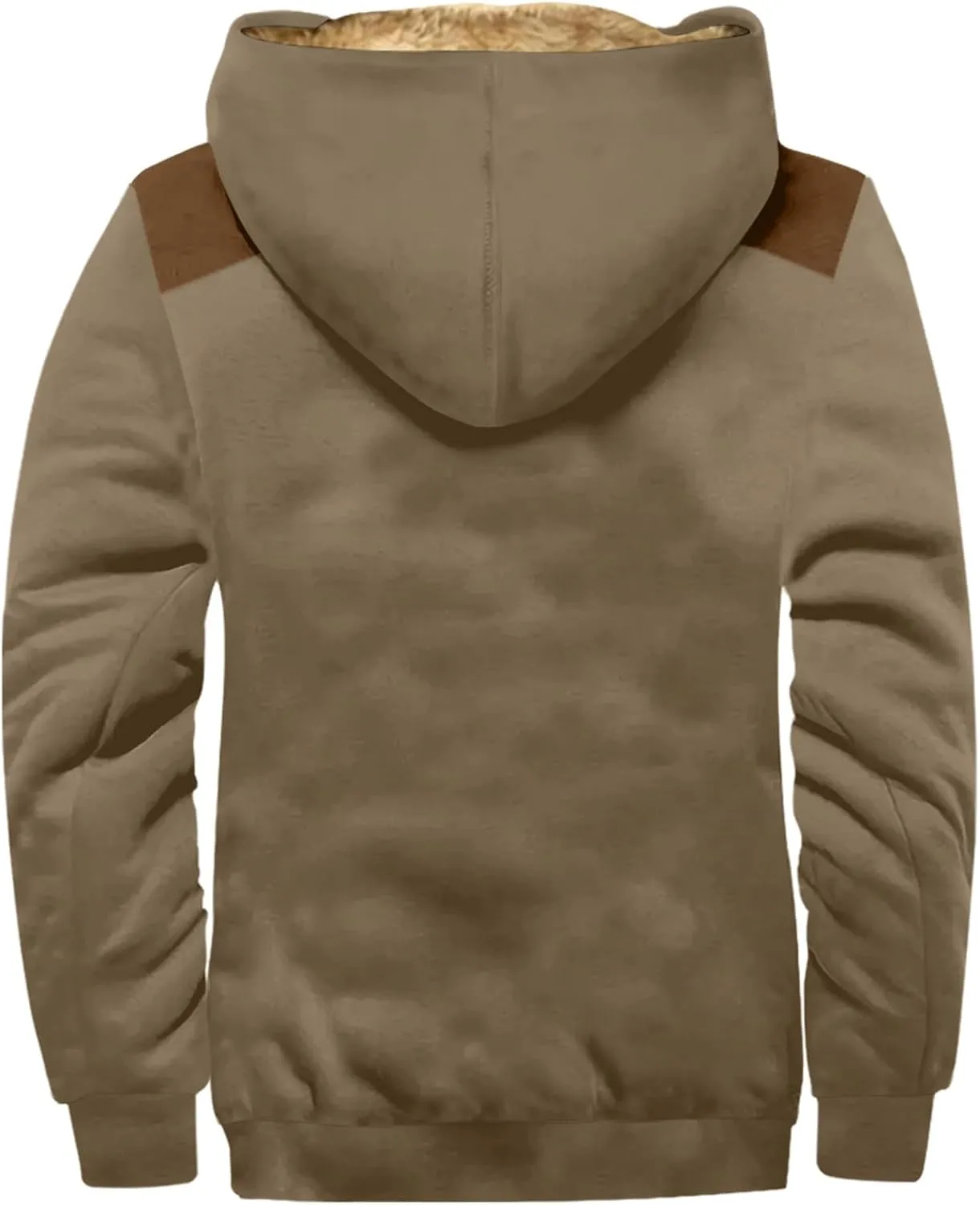 Mens Loose Novelty Sweatshirts Long Sleeve Zipper Hooded Solid Coat Novelty Sweatshirts for Men