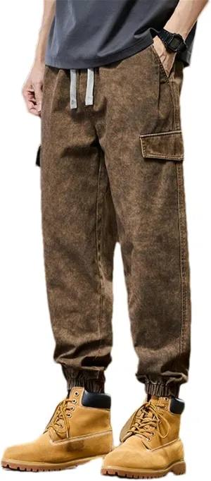 Men's Overalls Harem Pants Spring and Autumn Summer Thin Loose Cuffs Casual Sports Trousers