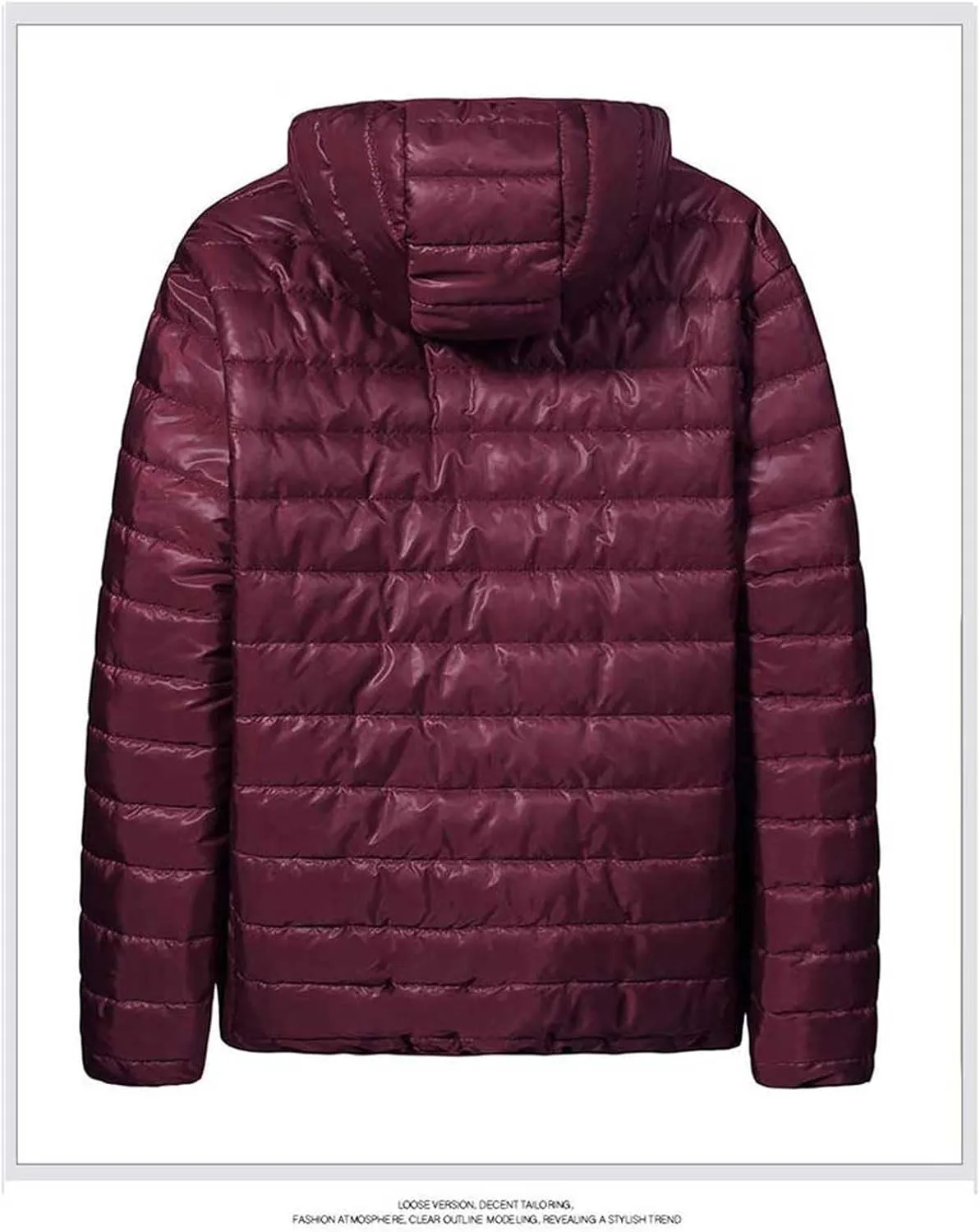 Mens Puffer Jacket No Hood Full Zip Up Winter Insulated Down Jackets Quilted Insulated Warm Puffy Coats with Hood