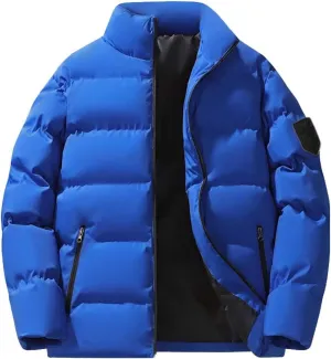 Mens Puffer Jacket with Hood Waterproof Long Sleeve Puffer Jackets Repellent Down-Hiking-Jackets Outdoor Mens Vests Outerwear