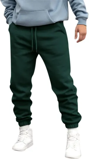 Mens Sporty Jogger Sweatpants Gym Athletic Workout Joggers Pants Comfy Tapered Work Trousers
