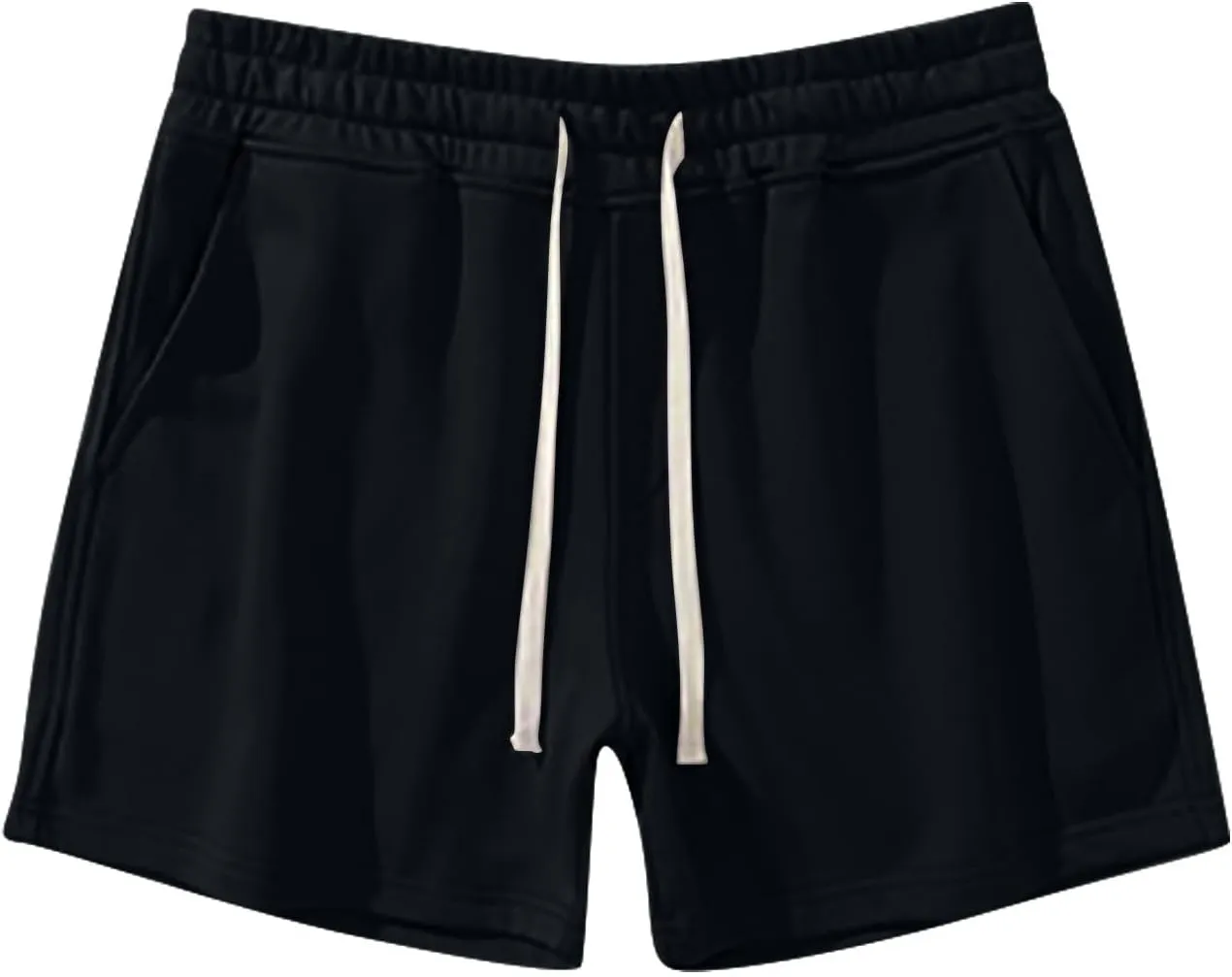 Mens Stretch Cotton Basic Athletic Running Shorts Quick Dry 5 Inches Gym Workout Shorts Training Sports Short Pants
