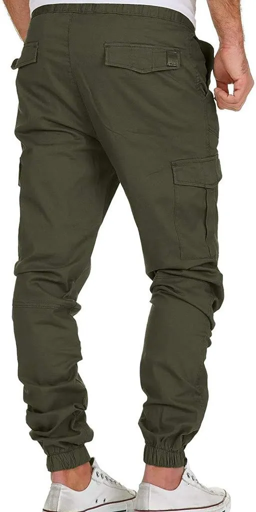 Mens Sweatpants Winter High Street Fashion Leisure Loose Sports Running Solid Color Lace Up Pants Athletic Loose
