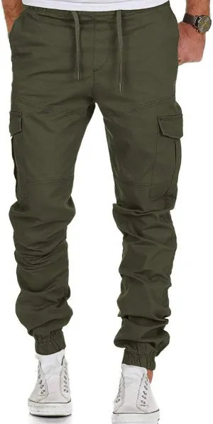 Mens Sweatpants Winter High Street Fashion Leisure Loose Sports Running Solid Color Lace Up Pants Athletic Loose