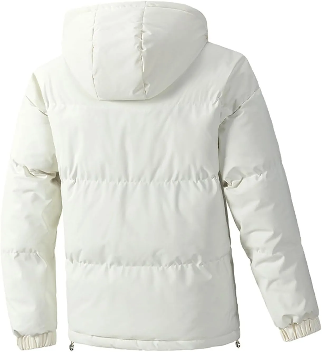 Men's Warm Puffer Jacket Men's Autumn and Winter Simple Comfortable Warm Plus Size Hooded Medium Warm Winter Coats