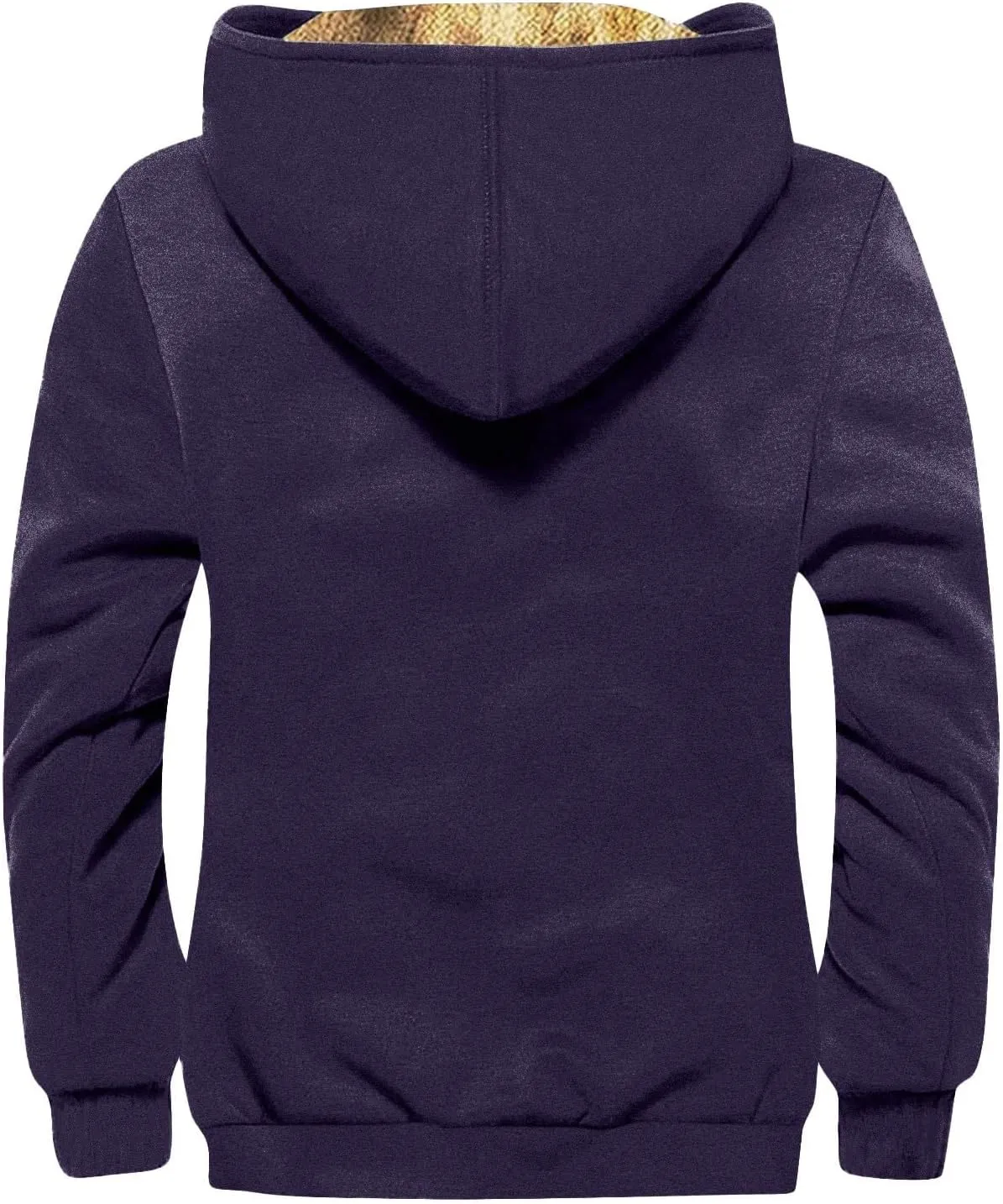Men's Winter Jacket Heavyweight Fleece Sweatshirt Thick Lined Coats Warm Hoodies 2024 Winter Full Zipper Hooded Coat